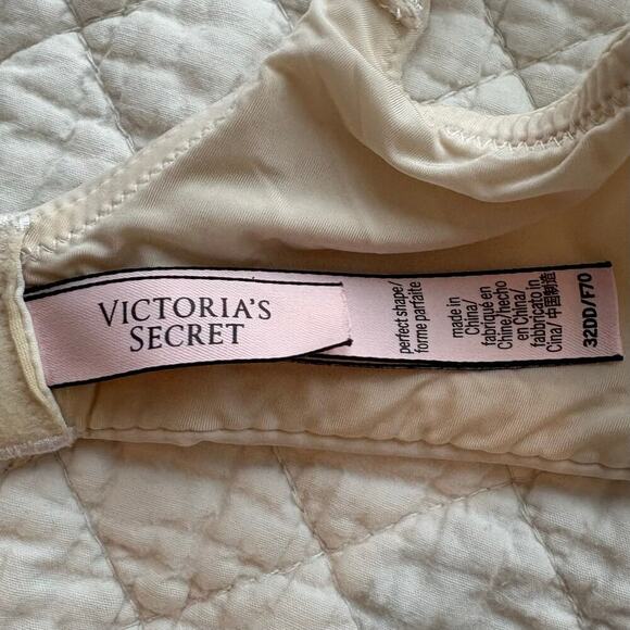 VICTORIA'S SECRET Perfect Shape Push up Bra Cream Sz 32DD F70 Intimates Lingerie - Picture 6 of 10
